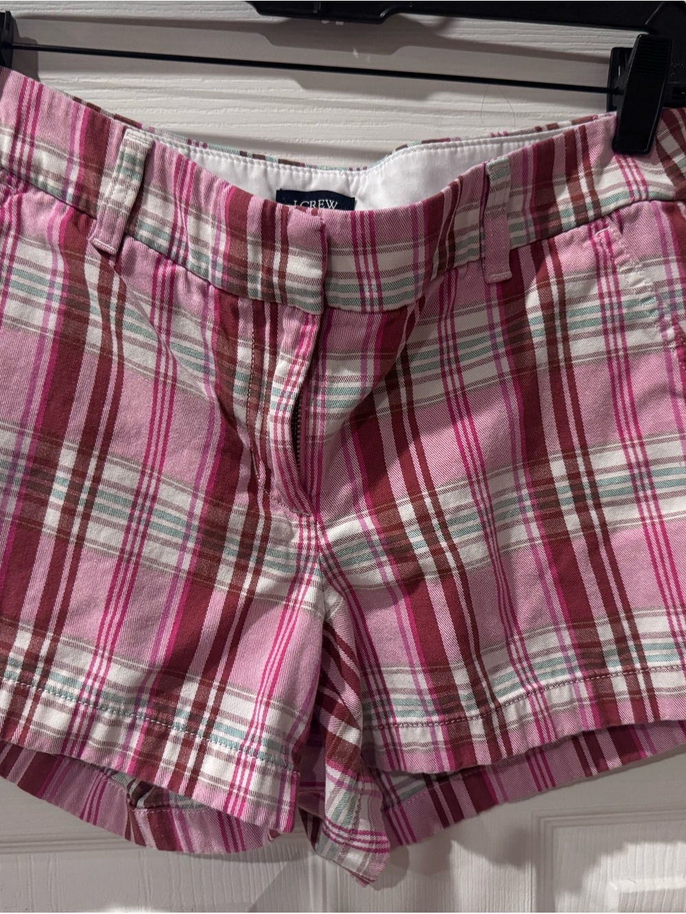 J. Crew Pink and White Plaid Women’s Shorts
